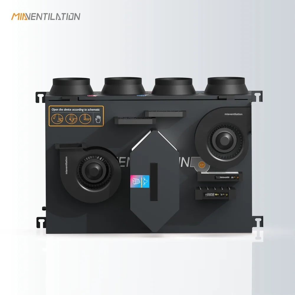MIA 250m3/h Heat Recovery Ventilation System Fresh Air Mechanical Ventilator For Home Hospital Factory