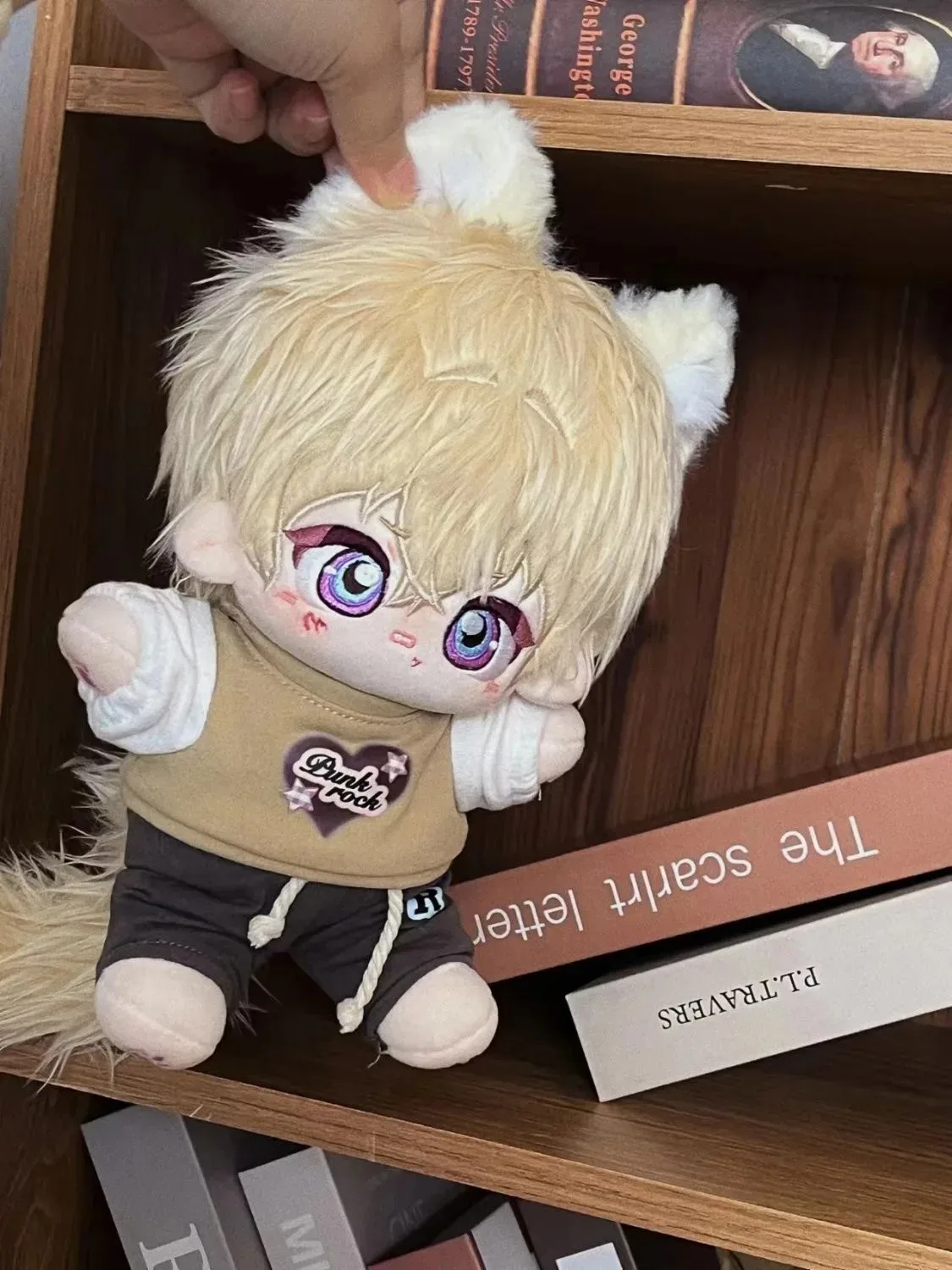 게임 혼카이 스타 레일 어벤츄린 동물 귀 꼬리 몬스터, 귀여운 부드러운 몸 원피스 업 코튼 인형 베개 코스프레, 20cm