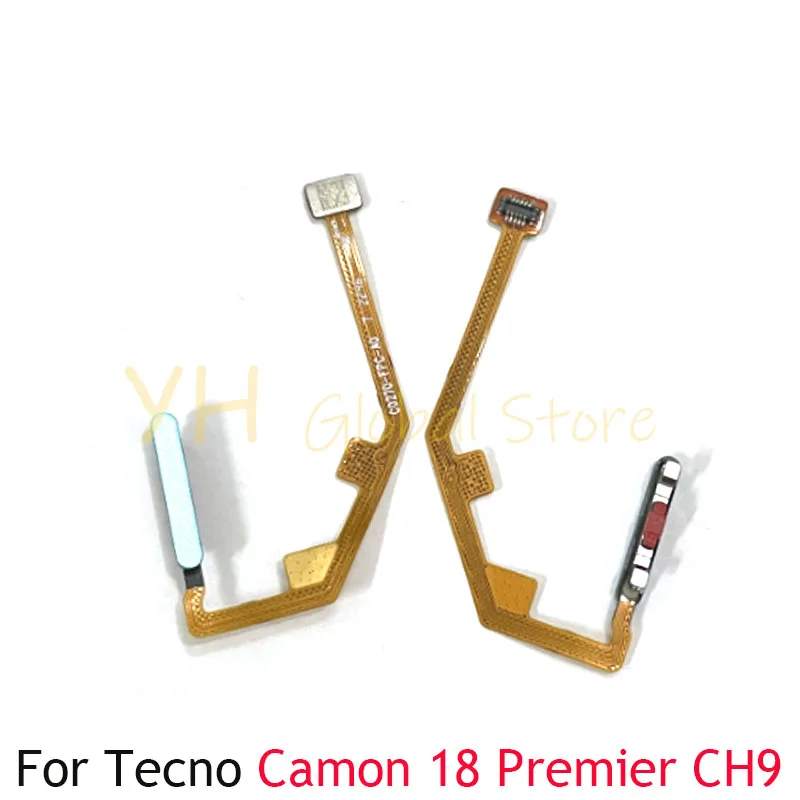 For Tecno Camon 19 Pro CI8 CI8n / 18 Premier CH9 CH9n Fingerprint Reader Touch ID Sensor Return Key Home Button Flex Cable