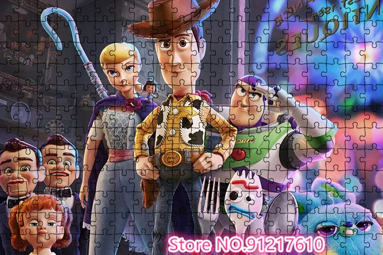 Cartoon Characters 1000 Puzzles Toy Story Space Ranger Buzz Lightyear Children's Educational Brain Burning Game Holiday Gift