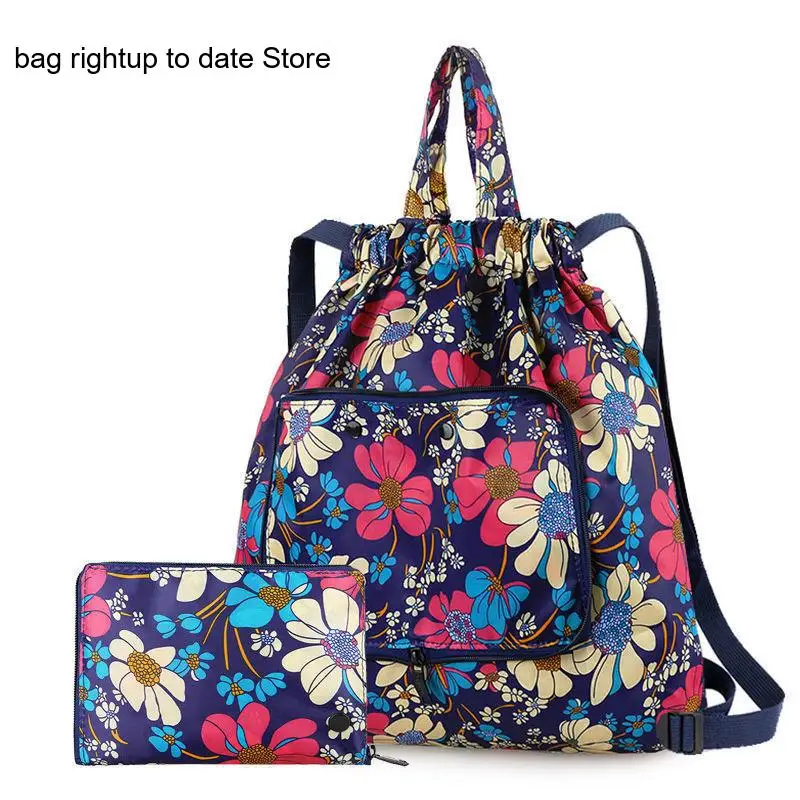 Multicolor Large Capacity Drawstring Backpack for Women Perfect for Books Umbrellas Phones and Fitness Essentials