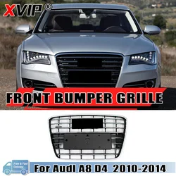 For Audi A8 D4 2010-2014 High Quality ABS Chrome Black Front Bumper Grille 4H0 853 651 Front Bumper Grille Radiator Grilles