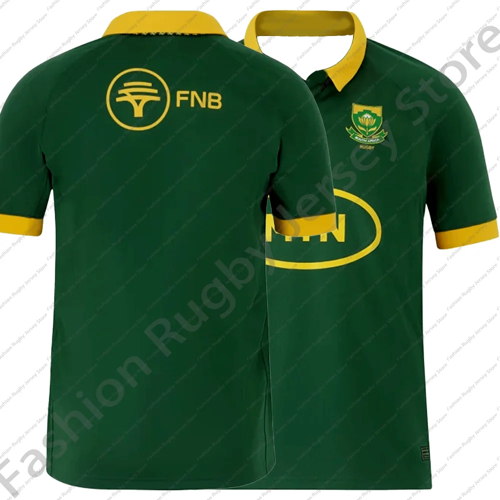 Springboks 24/25 Supporters Rugby Jersey Clothes Men Kids Children T Shirt Team Sportswear Tee Teenager Away Top Polo HOME Fans