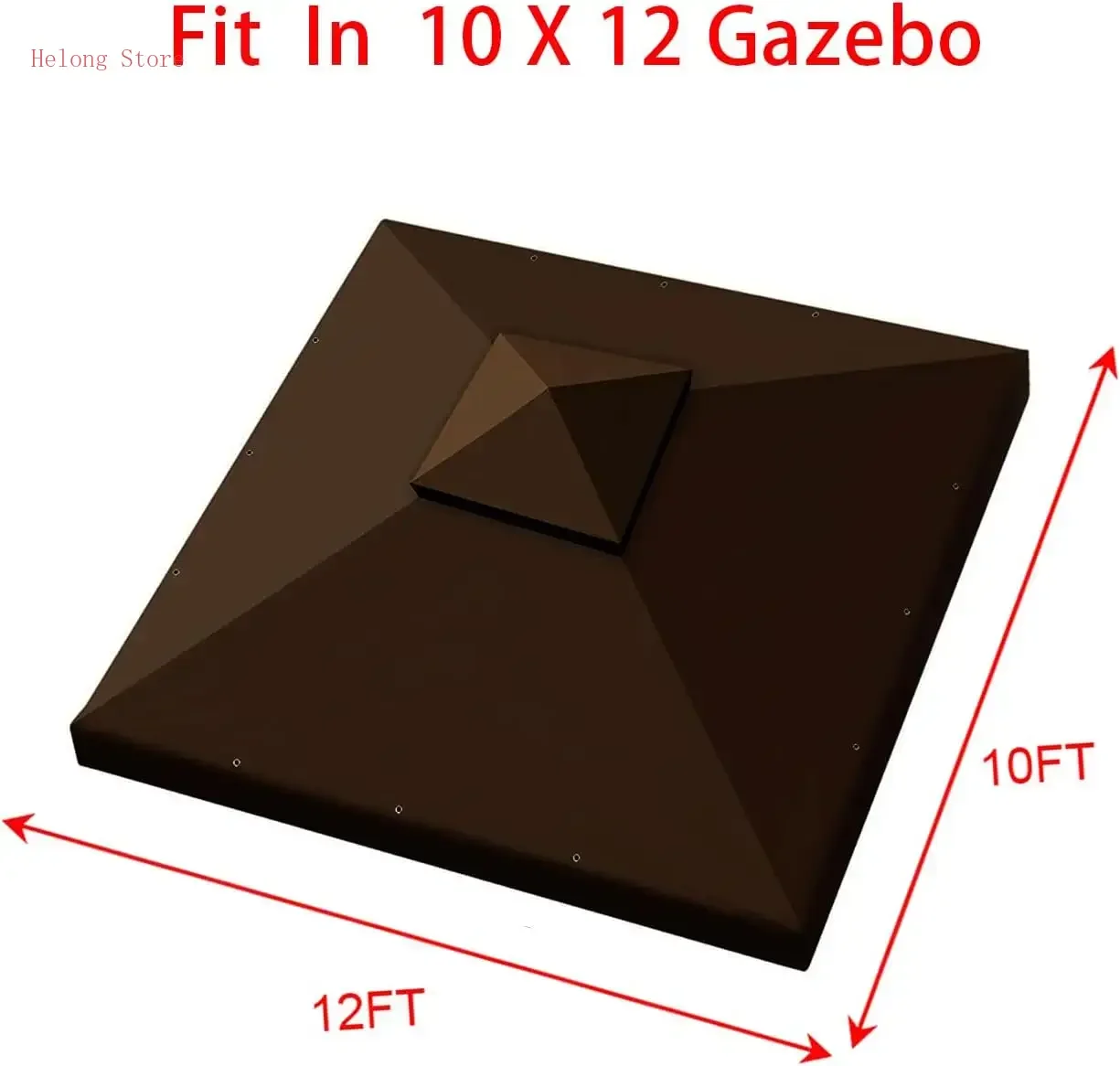 

Outdoor Replacement Canopy Top Double Tier Gazebo Roof Cover for Lowe's Allen Roth 10x12 Gazebo #GF-12S004B-1 (Brown)