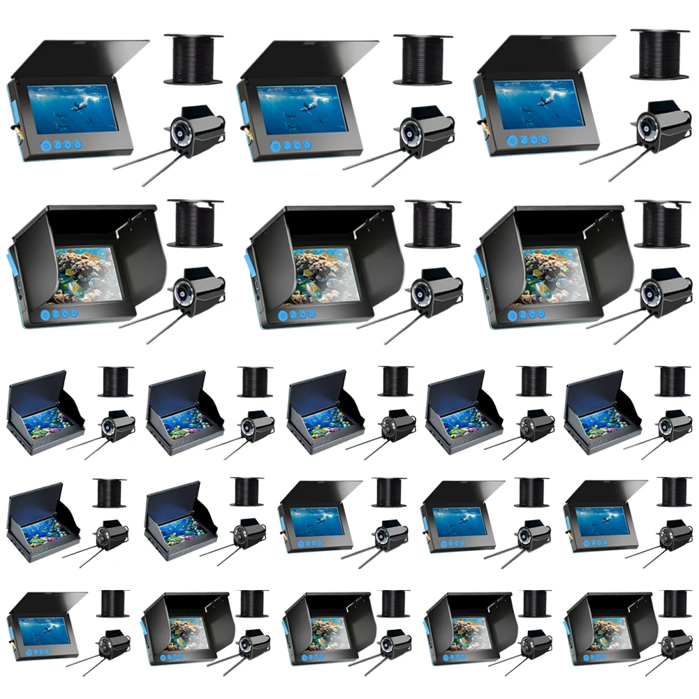 

4,3/5-дюймовая HD-камера для подводной рыбалки с углом обзора 220° ° Широкоугольная камера-эхолот для подледной рыбалки на озере, в море, с лодки, каяка