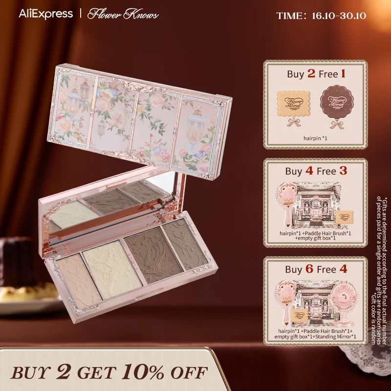 

Flower Knows Butterfly Cloud Collar Collection Embossed Highlight & Contour Palette 16g