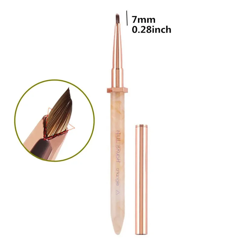 

4 стиля треугольная кисть для ногтей с лепестками, акриловая кисть для дизайна ногтей, полосатая сетка, цветочная живопись, ручка для рисования, маникюрные инструменты