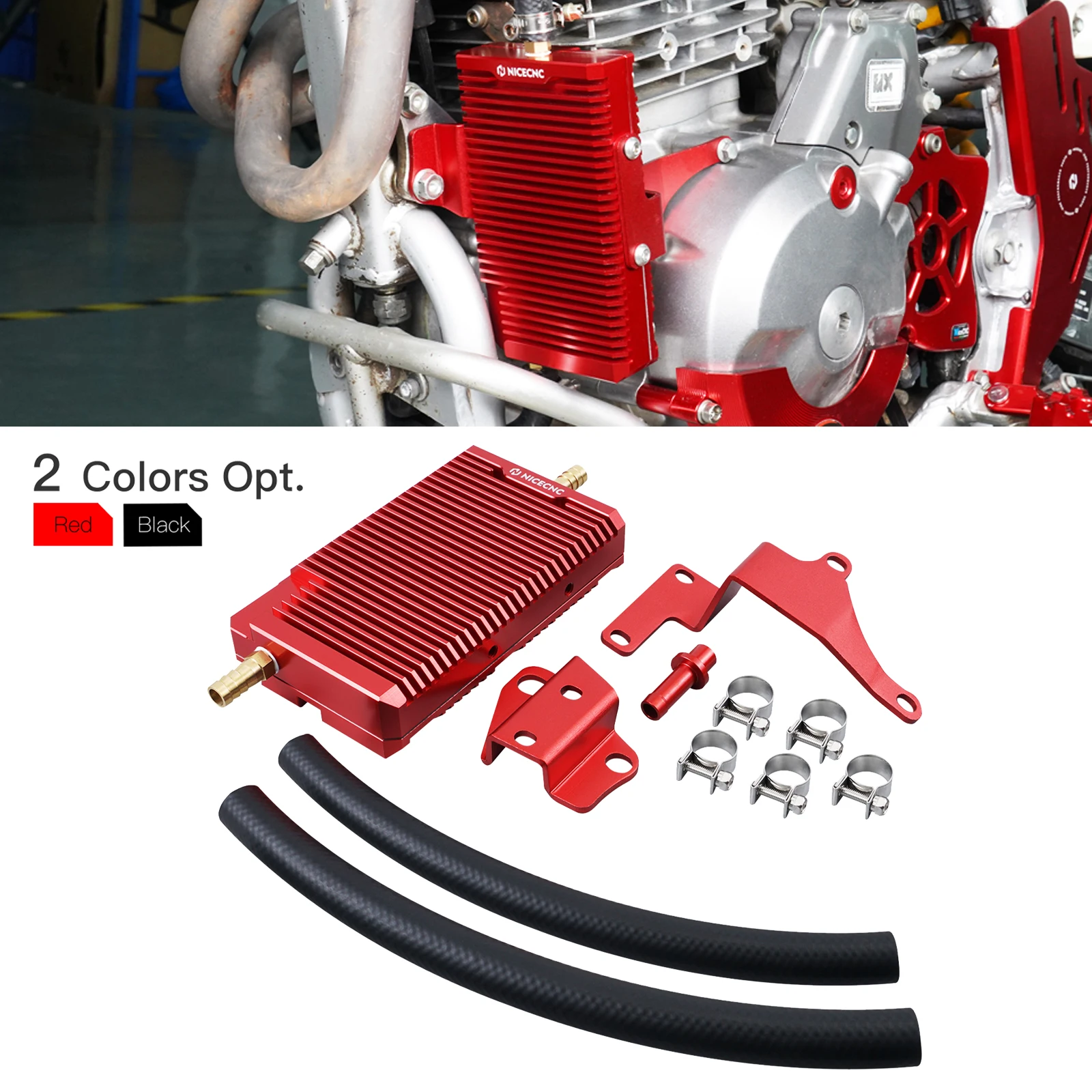 

NICECNC For Honda 1993-2024 XR650L XR 650L XR 650 L Motorcycle 80ML Oil Cooler Kit Aluminum 2023 2022 2021 2020 2019 2018 2017