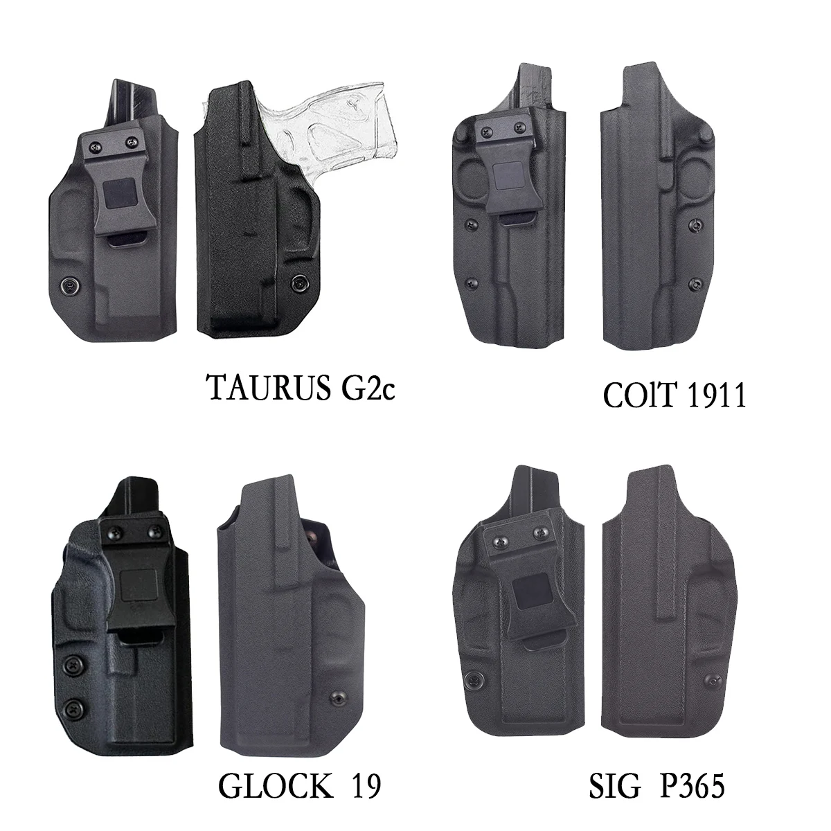 Glock 17 19 22 31 43 43X SIG Sauer P365 Jericho 941 Taurus G2C S & W TH9 Colt 1911 fondina IWB Cover Sleeve pistola antiscivolo