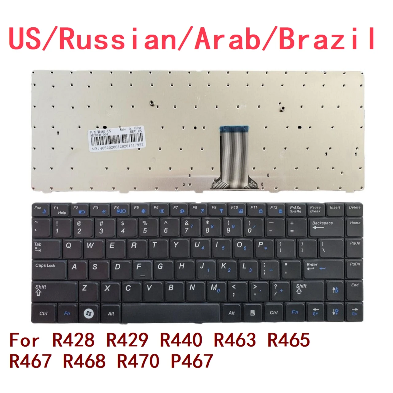 Клавиатура для ноутбука Samsung R428 R429 R440 R463 R465 R467 R468 R470 P467