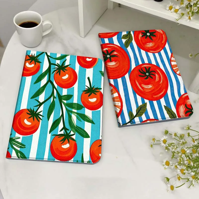 

Tomato Stripe Pattern For Huawei MediaPad MatePad M5 M6 11 12 X SE T10 T10s 2 C5e T5 Pro Lite Air 11.5 Inch Tablet Case