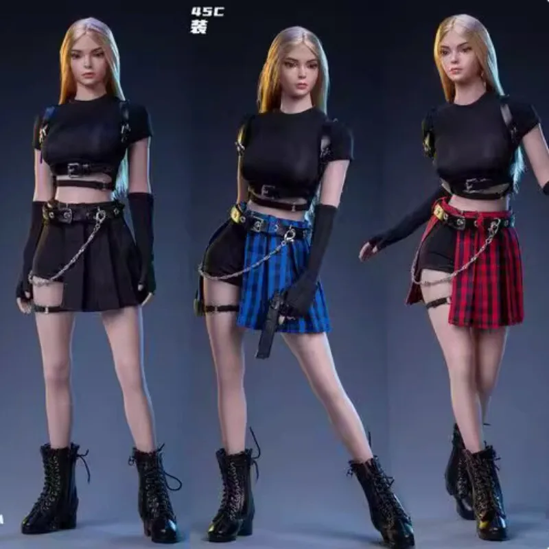 

Модная одежда для женских фигурок солдат 1/6: футболка и юбка для 12-дюймовых фигурок TBL PH.