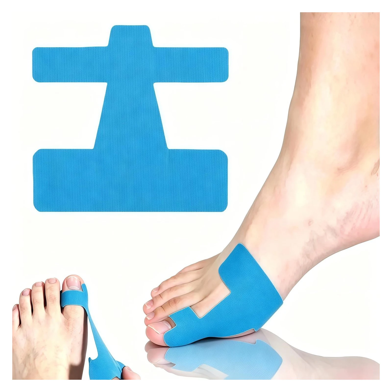 20PCS Bunion Corrector Kinesiology Tape Big Toe Spacer/Separator/Straightener Tape Precut Kinesiology Tape for Bunions Turf Toe