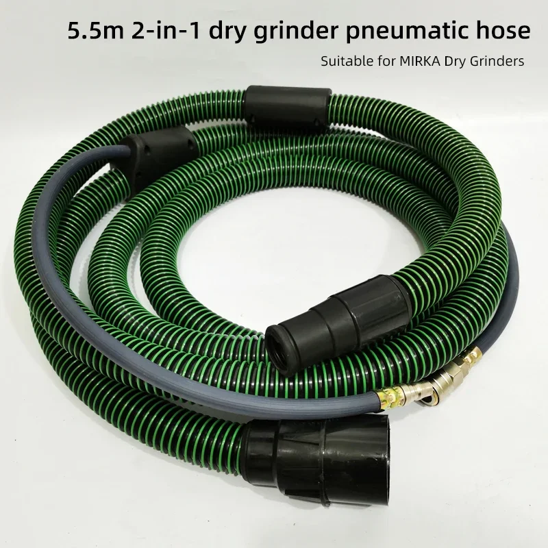 Suitable For MIRKA Grinding Car Pneumatic Dry Grinder Two-In-One 4m Vacuum Hose Dust Bucket Vacuum Cleaner