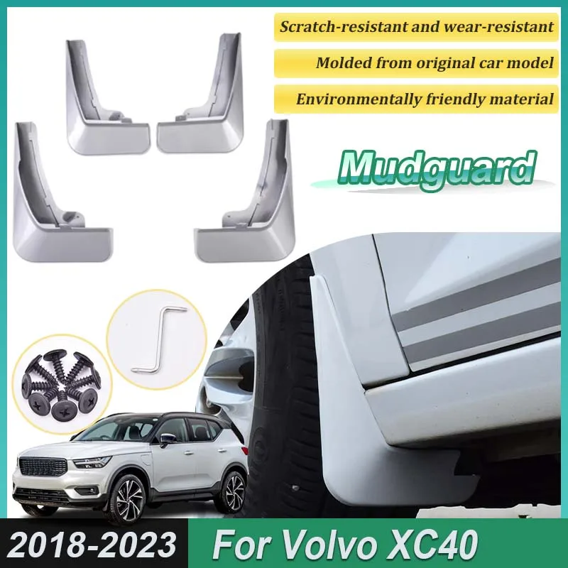 

Окрашенные для Volvo XC40 2021, аксессуары 2018-2023, 4 шт., передние брызговики, задние брызговики, расширители крыльев, автомобильные аксессуары