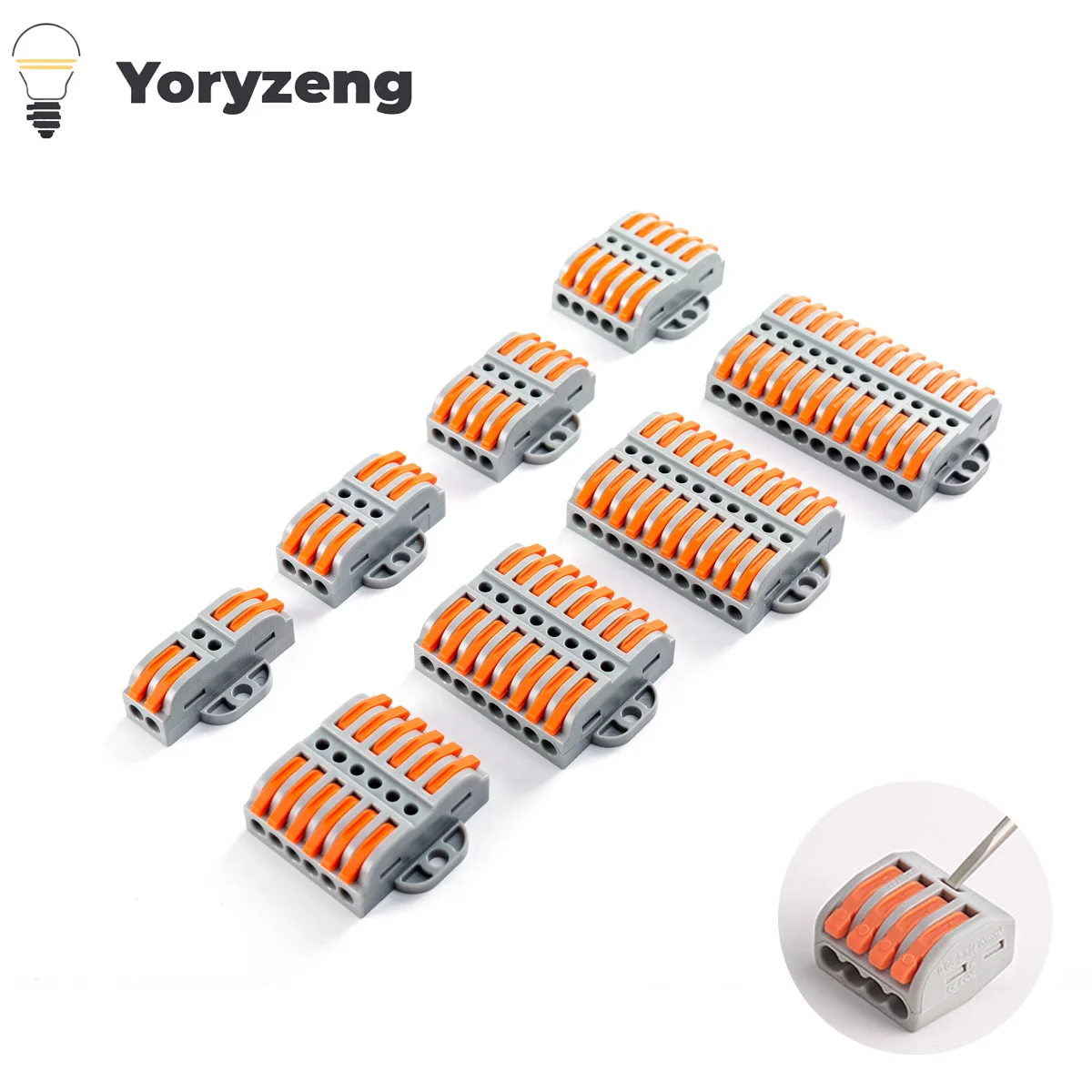 Terminal Blocks 1 in multiple out Quick Wiring Connector 223-12 Universal Compact Electric Cable Splitter Push-in Can Combined B