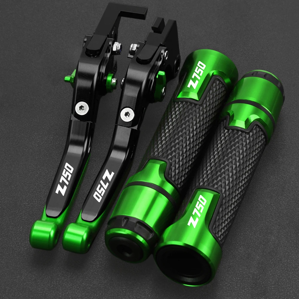 Z 750 Motorcycle Accessories Adjustable Brake Clutch Levers Handlebar Hand Grips For KAWASAKI Z750 2007 2008 2009 2010 2011 2012