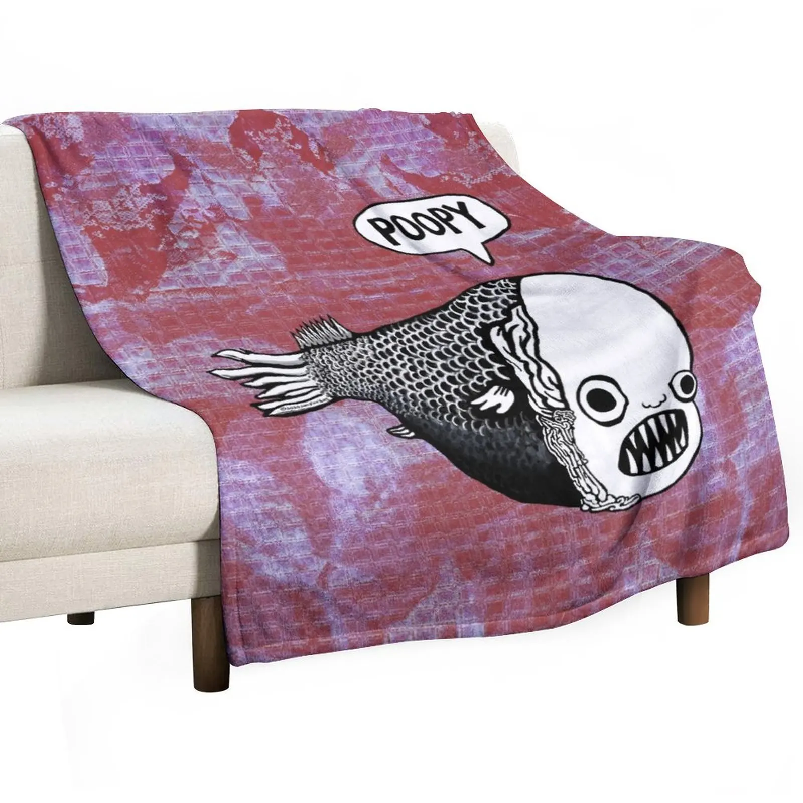 

Poopy Head Fish - RedV Throw Blanket Cute Plaid for sofa Blankets