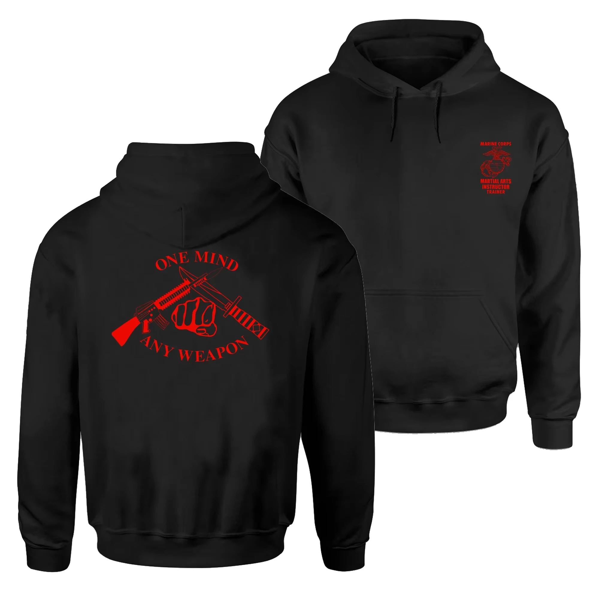 

2025 New Marine Corps martial arts Coach puller hoodie New cotton casual sportswear