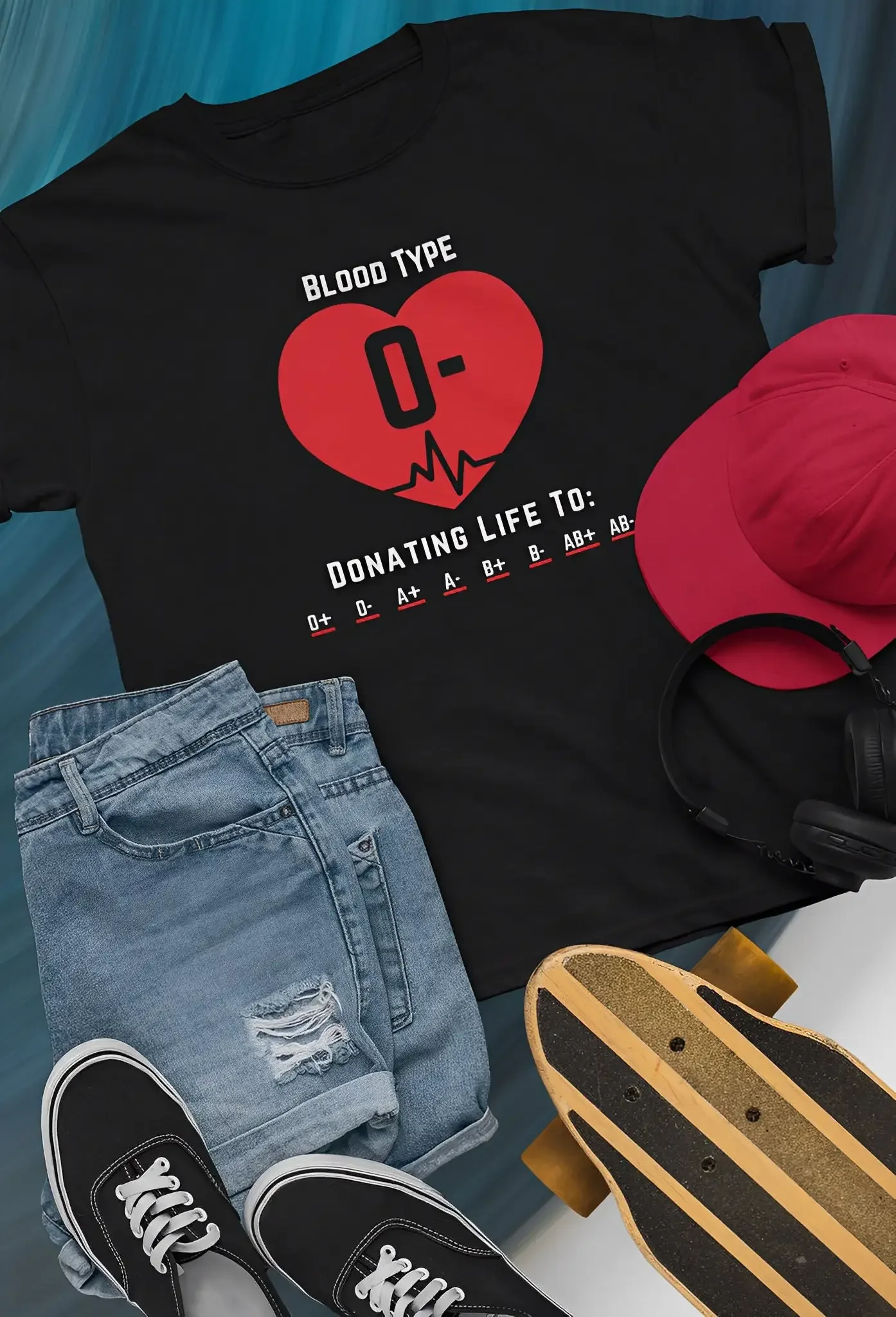 Type O Negative T-Shirt | Donor Transfusion Shirt | Blood Donation Design | Unisex Tee