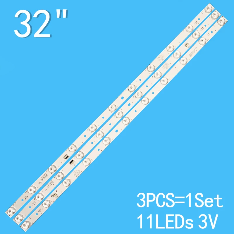 3 Stuks Led Backlight Strip Voor Mysterie MTV-3222LW LED315D11-ZC14-01(D) 02(D) 03(D) Le32c800c Le32b50 H32e16 LM315TA-T01 T320xvn02.