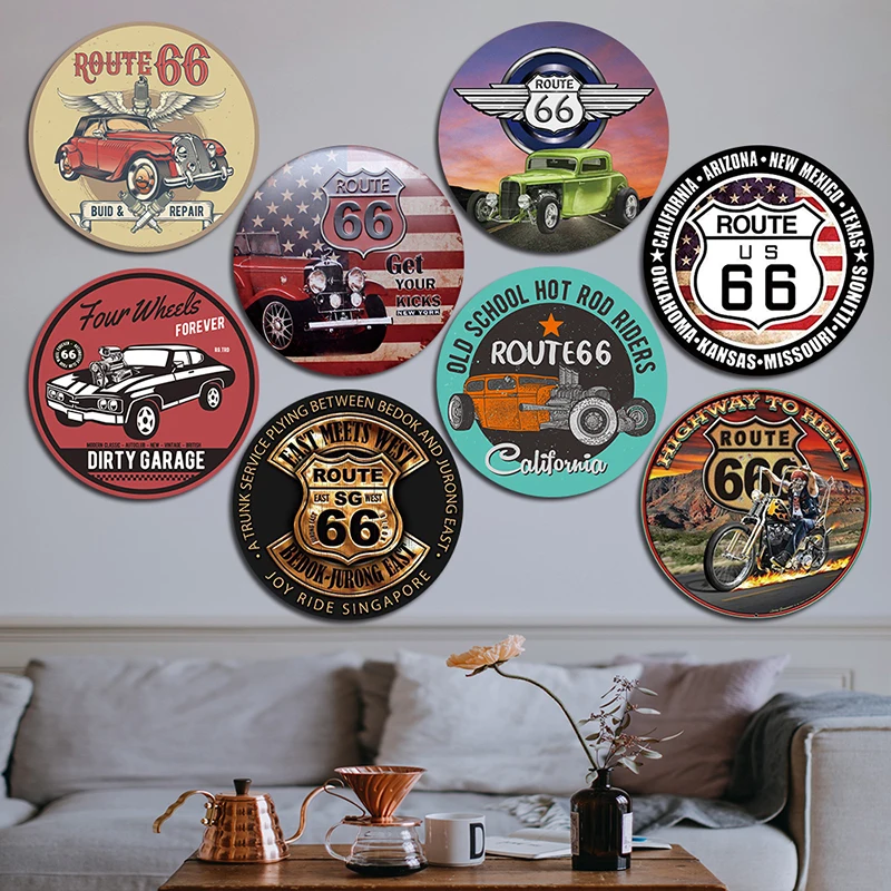 Lockheed Martin Skunk Works Round Retro Metal Signs for Wall Art Decoration