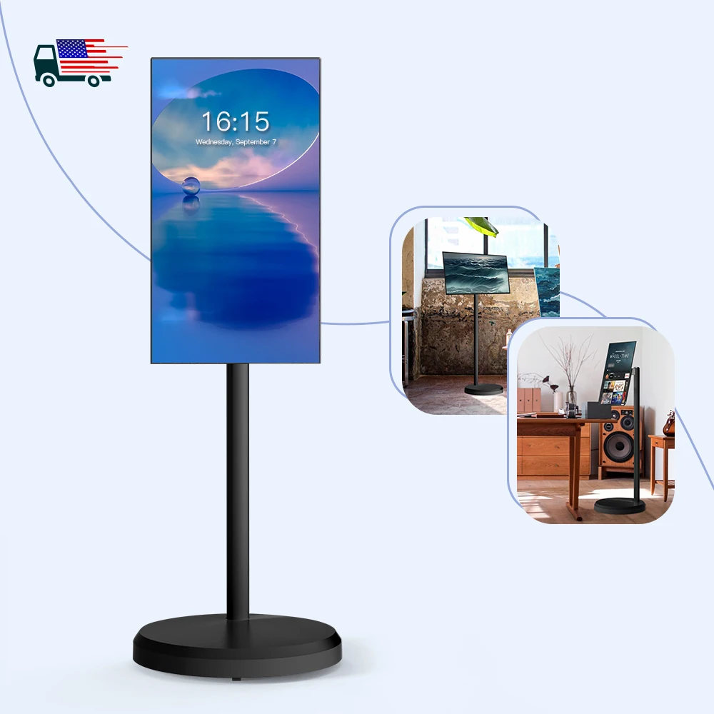 21.5 Inch Battery-Power Android Stand By Me Tv In-cell Touch Screen Gym Gaming Live Room Smart Interactive Smart Display