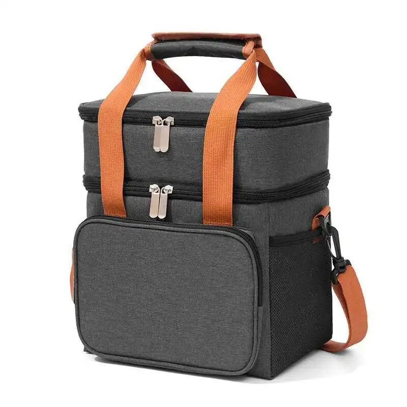 Shoulder Picnic Box Leak Proof Insulated Food Thermo Backpack Double Layers Cooler Bag Lunch Bags Outdoor Camping Refrigerator
