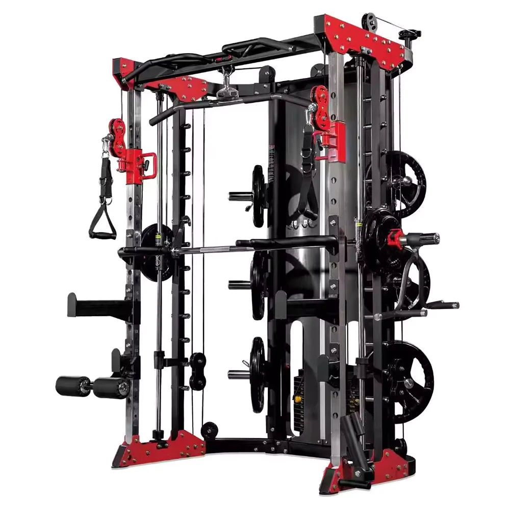 

Custom-designed New Model Wholesale Price Commercial Multi-Function Fitness Equipment Smith Machine Squat Rack Multi-Gym