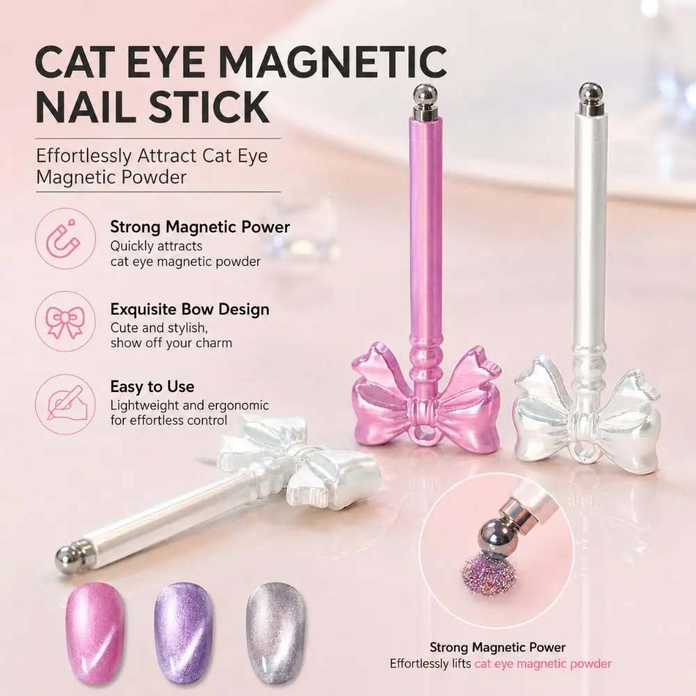 Automatic Nail Art Magnet Tool With Glass Beads Easy To Use Cat Eye Magnet Tool No Professional Skills Required DIY Nail Magnet