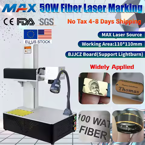 New Arriving 50W MAX Fiber Laser Marking Machine Portable Integrated Laser Engraver Gold Silver Ring Jewelry Marking
