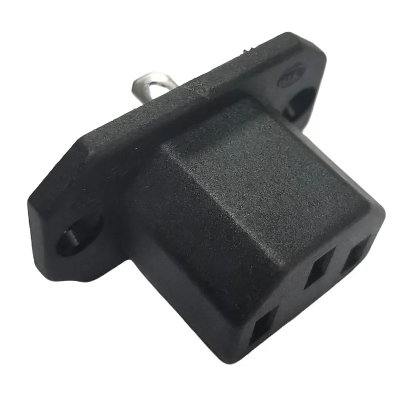 2 шт., черная розетка IEC320 C13, встроенная розетка PDU, разъем переменного тока, розетка переменного тока с ухом/винтовым отверстием