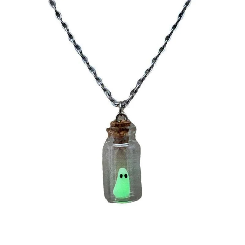 Glow in the Dark Adopt A Ghost Necklace - Cute Halloween Jewellery. Pet Ghost