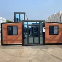 Mobile Home Ready To Live for Use Customizable Kitchen Bathroom Live Room Dry Van Double Expanded Tiny Trailer House
