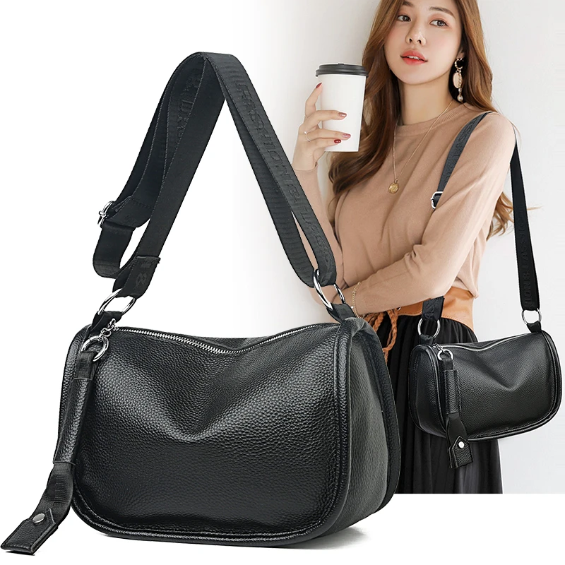 2023 Handbags New Soft Leather Shoulder Messenger Bag Simple Mobile Phone Pillow BagWomen\'s Bags For Cowhide Crossbody