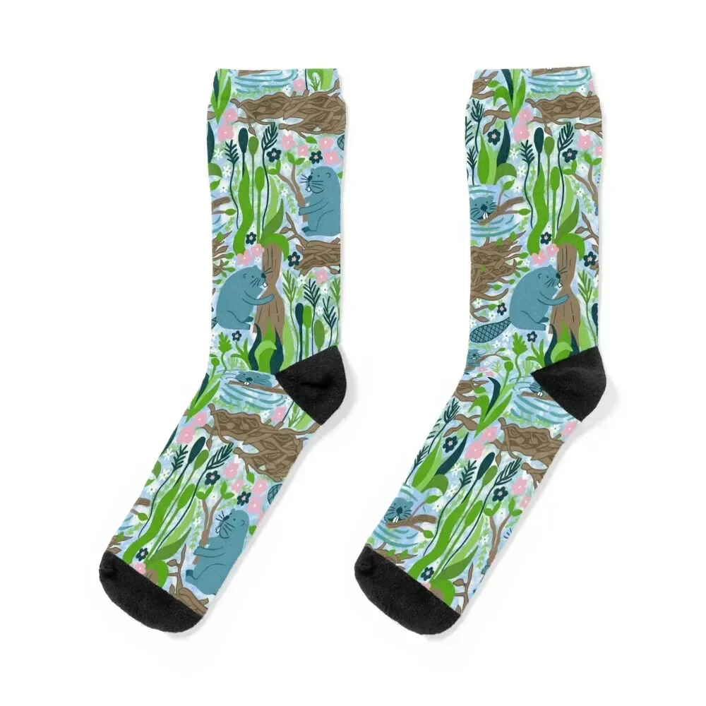 

Busy Dam Beavers - light Socks set funny gift Thermal man winter sports and leisure Socks Men's Women's