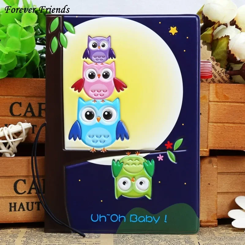 3D Cartoon Owl Passport Holder ID Card Holder  PU Leather Business Card Bag Passport Cover 14*9.6CM