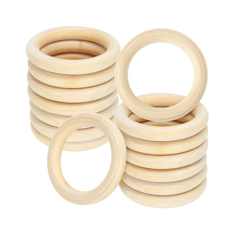 

50 шт., 7 см, деревянные кольца для поделок, фотокольца, круг макраме для подвески своими руками