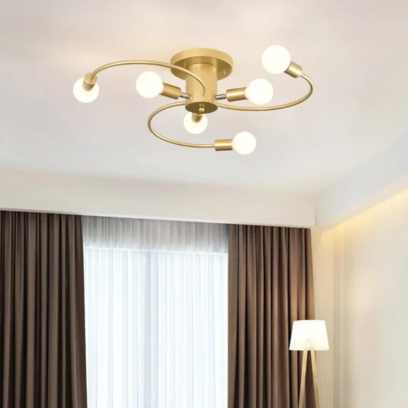 Cross border ceiling lights restaurant living room bedroom molecular light iron art  children's room ceiling light ceiling lamps