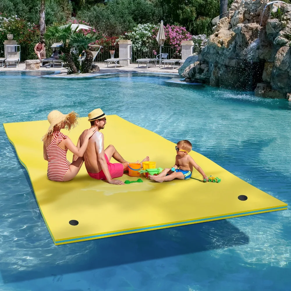 

12x4.7ft Yellow Floating Lily Pad/Water Mat Tear Proof XPE Foam for Pool, Park