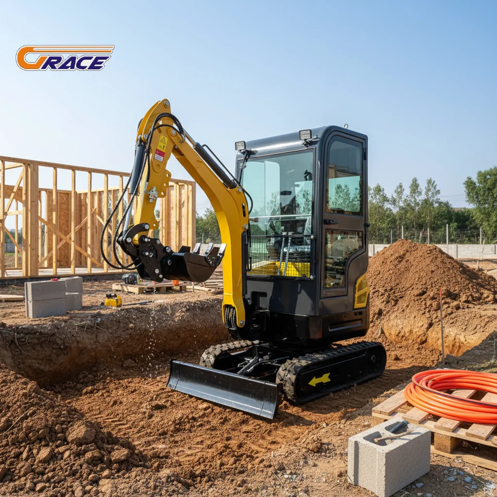 

Customize 1.2 Ton Mini Excavator EPA Compact Crawler Digger Household Agricultural Construction Machinery