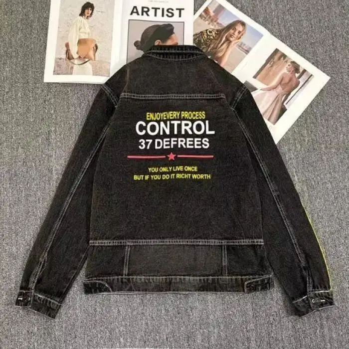 

Casual Loose Men's Jaet Hip Hop Sle Street Faion Harajuku Trend Winter Outerwear Polyester Stand Fit No Brand