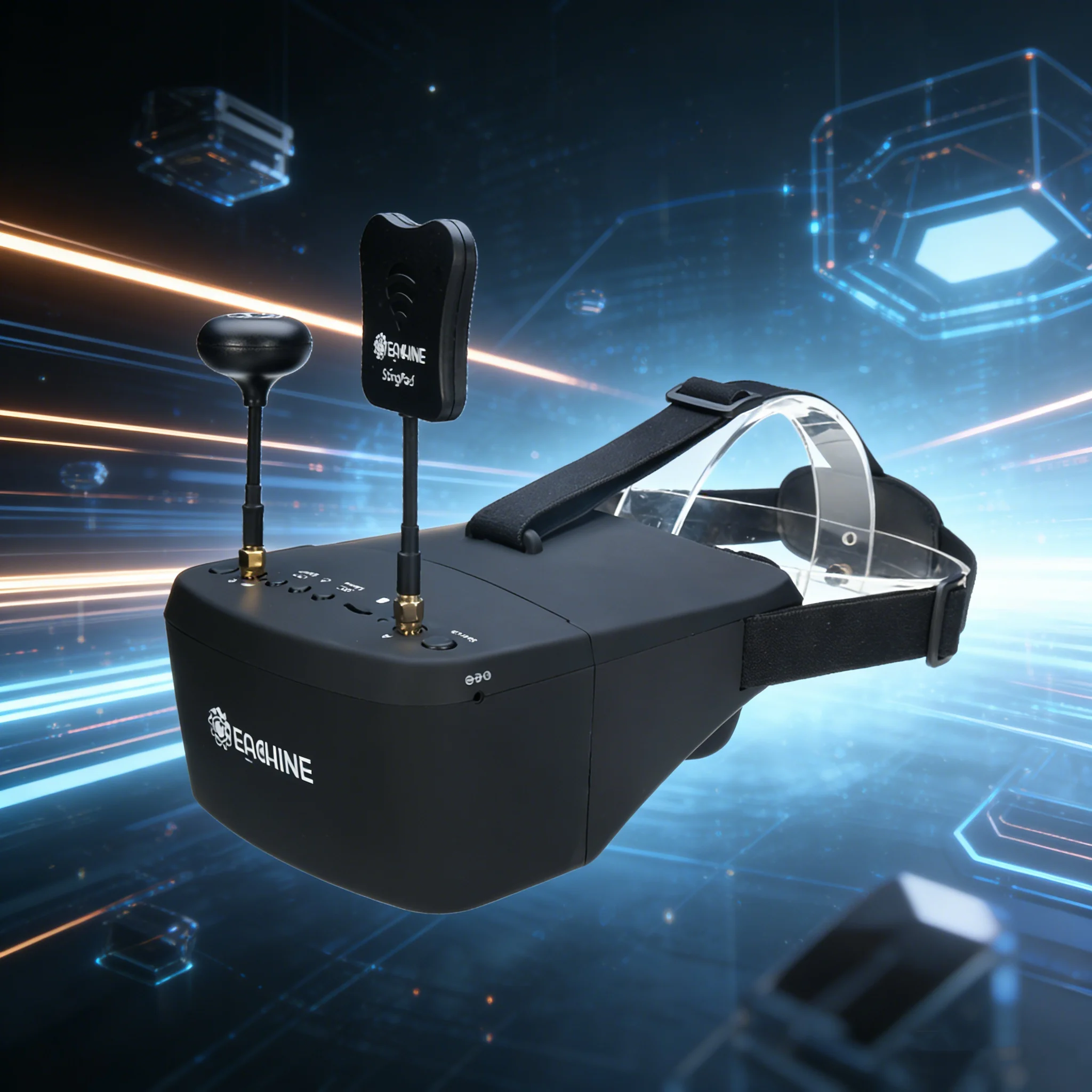 Eachine-Casque vidéo HD EV800D, lunettes FPV Diversity DVR, batterie pour modèle RC, 5.8G, 40CH, 5 pouces, 800x480