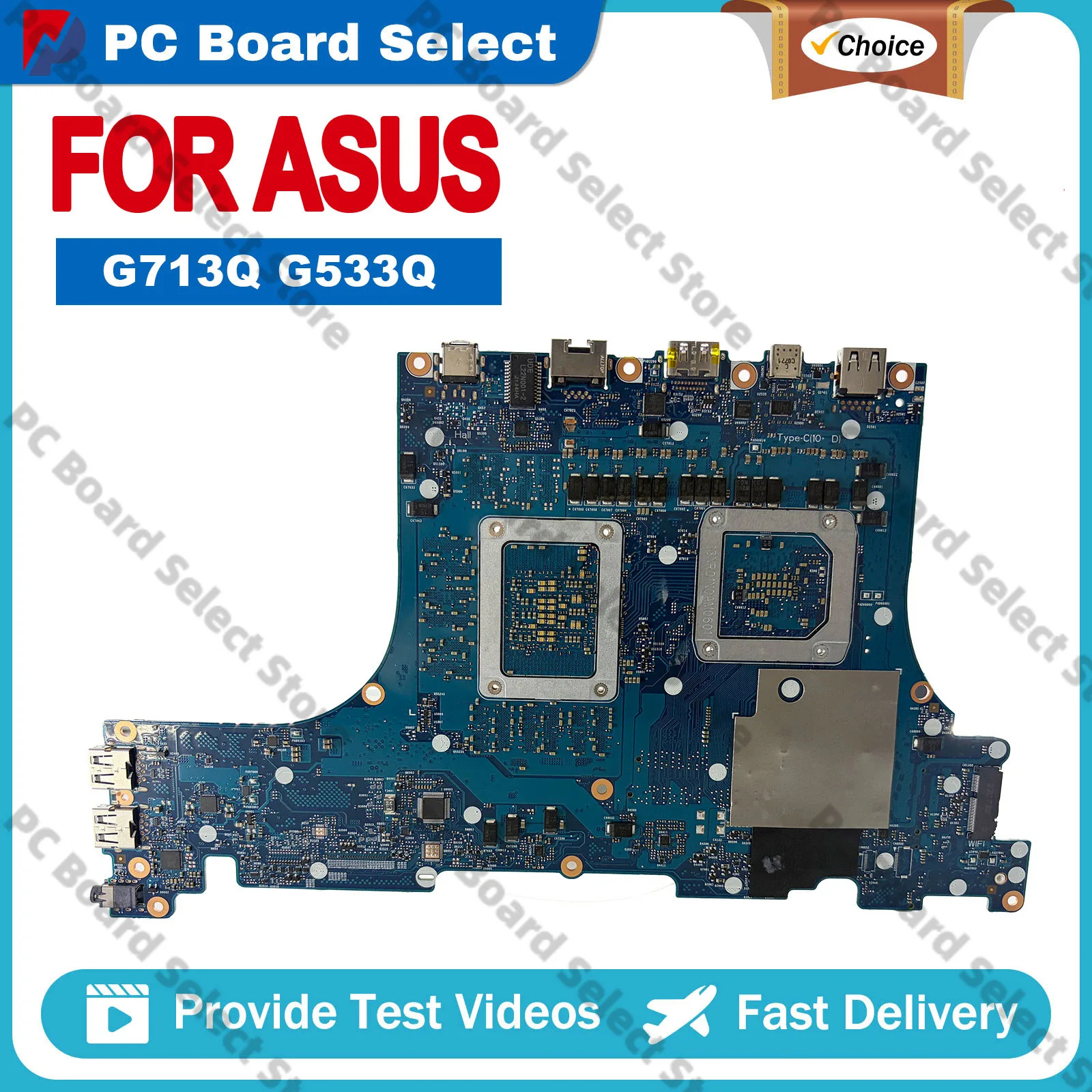 

6050A3250203 Laptop Motherboard For ASUS ROG Strix G15 G513QR G513Q G513QS G513QM Mainboard With R5 R7 R9 CPU tests OK fast ship