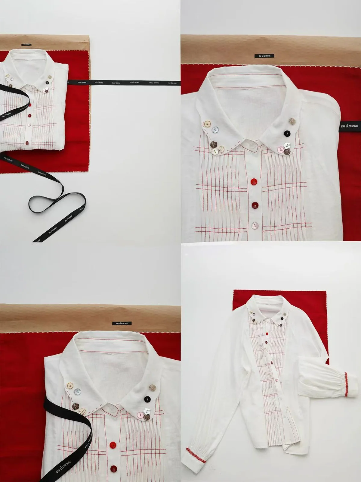 

Unique Design Aosphere irt Independent Bug 25aw "Luy Red Tead" Casual Straight Leg Long Sve Women's irt