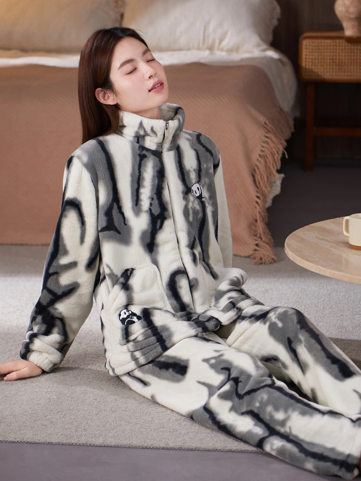 ensemble-pyjama-fce-imprime-panda-pour-femme-vetement-de-maison-en-velours-corail-long-chaud-pour-l'automne-et-l'hiver