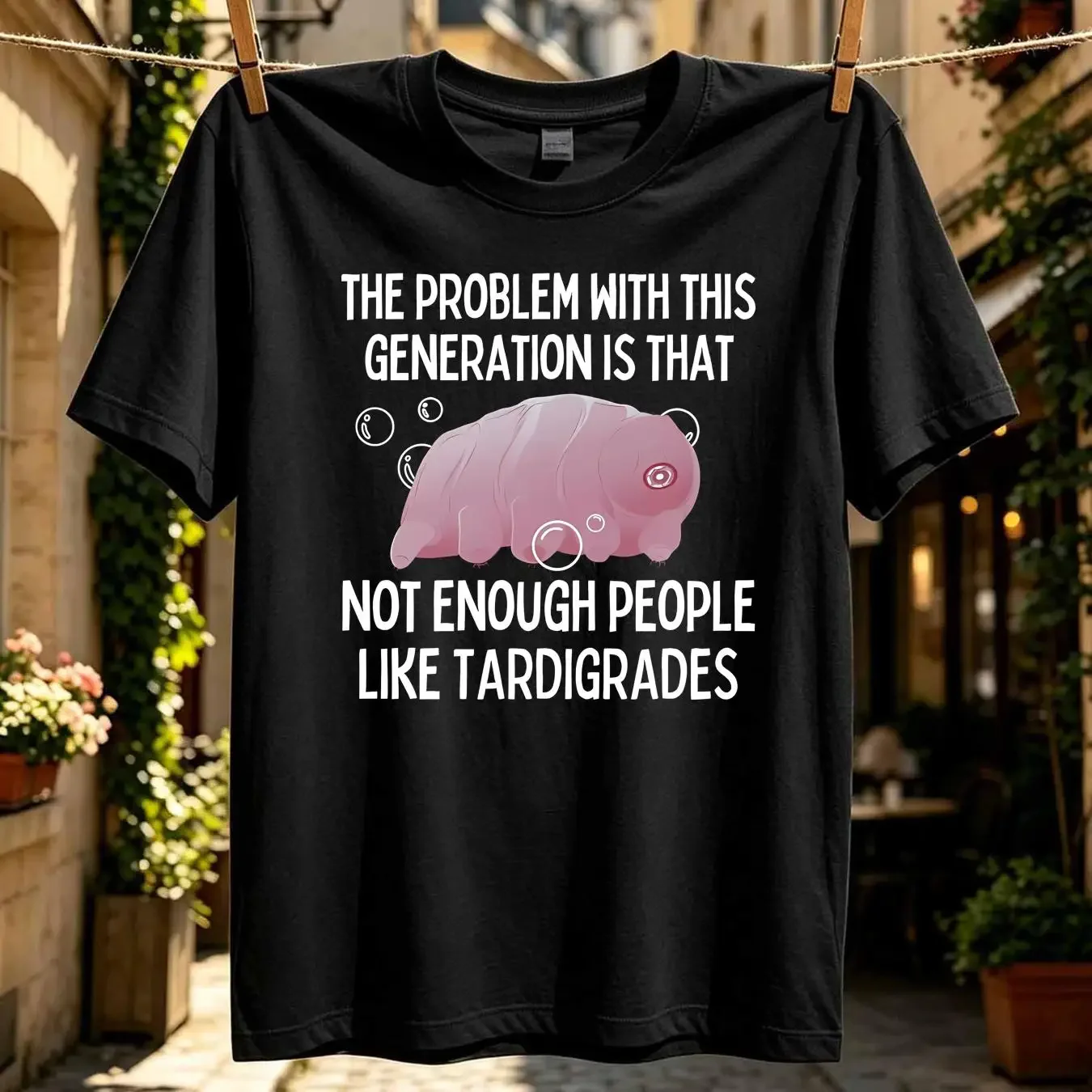 washed T Shirt Not Enough People Like Tardigrades I Just Really Microbiologist Water Bear Don't Care long or short sleeves
