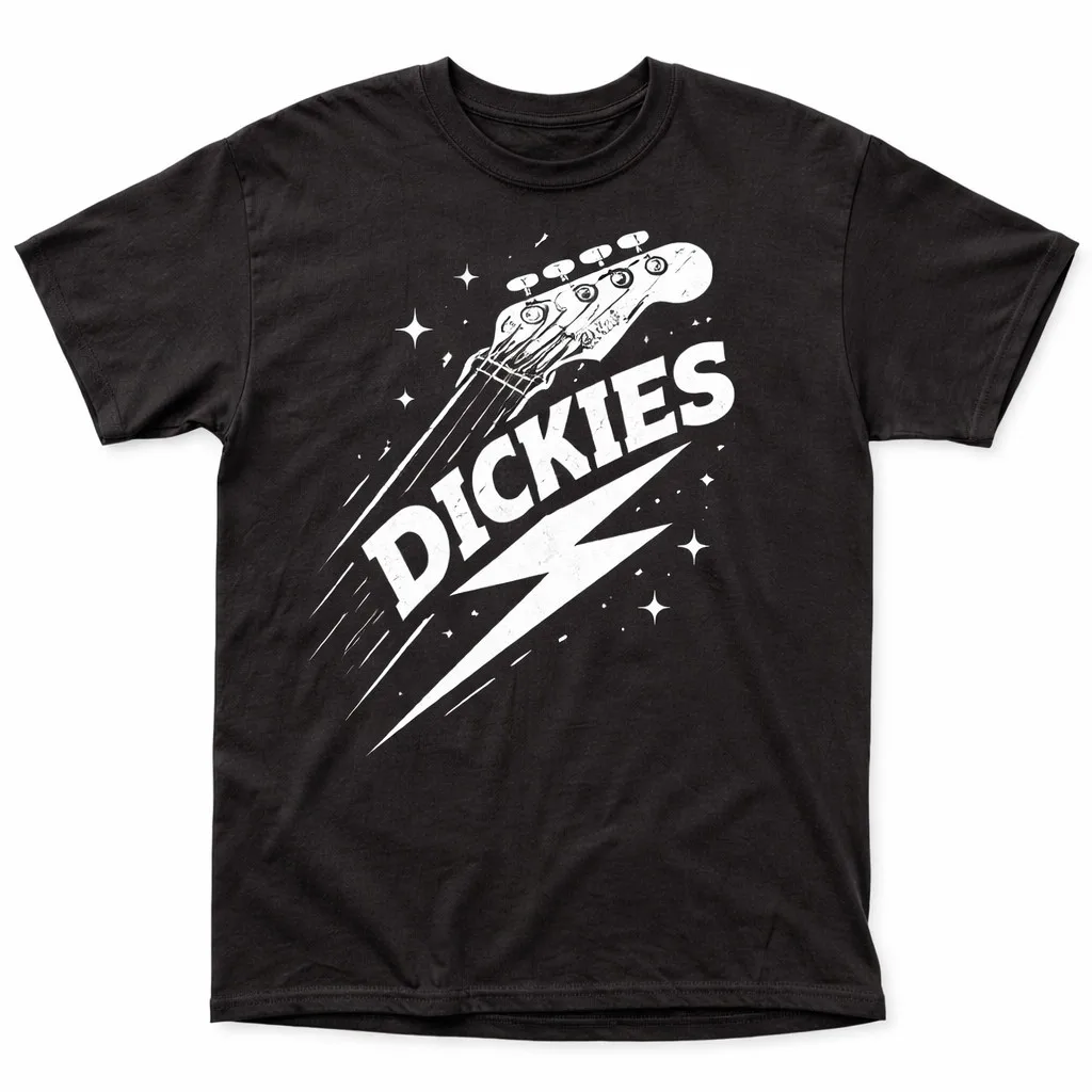 

Classic Rock Graphic Tee for Men, Black Punk Style Casual Shirt
