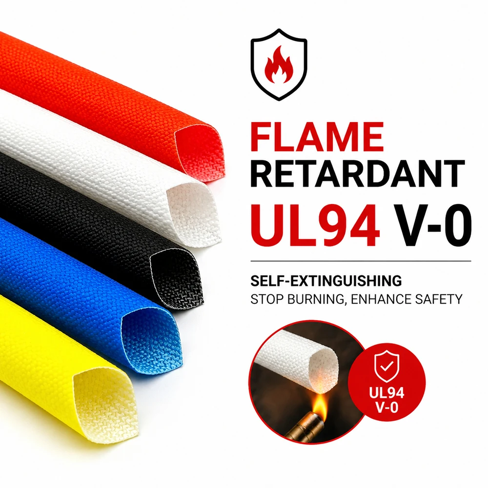 200 Deg C ID 1~20 mm Flame Resistant Glass Fiber Fiberglass Silicone Resin Insulate Wire Cable Sleeve Pipe Tube Tubing 1/3/5M