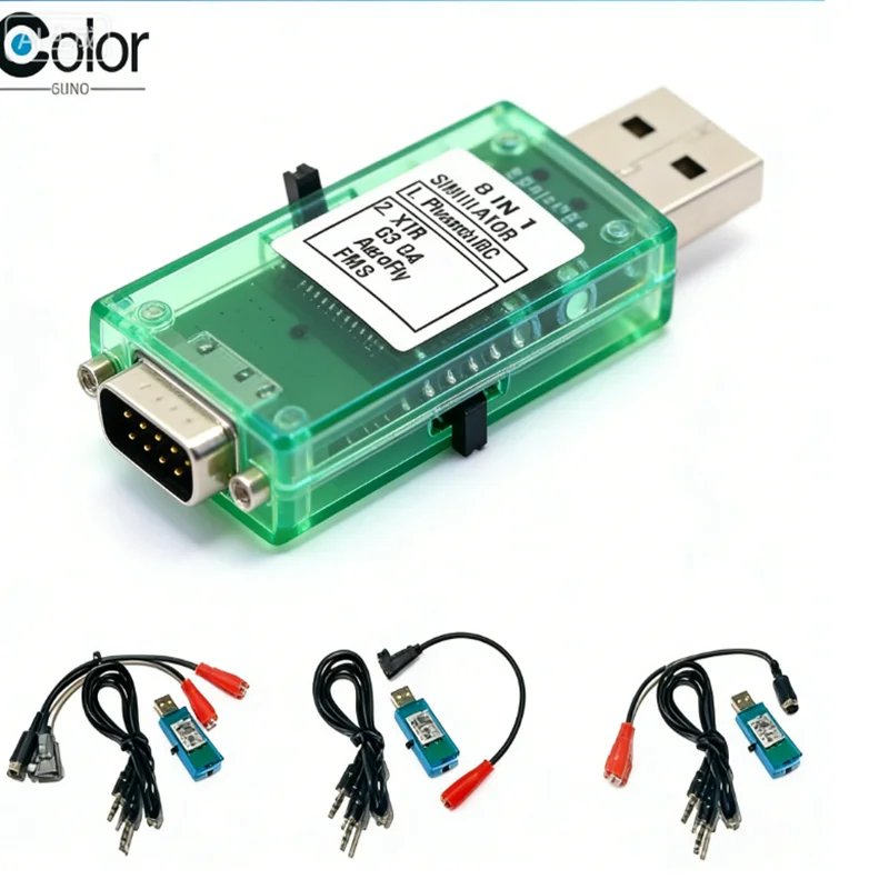 Color Cloud 8 In 1 RC  Simulator USB Dongle For RC Aircraft Training Supports PhoenixRC XTR G3 G4 AeroFly FMS Simulation